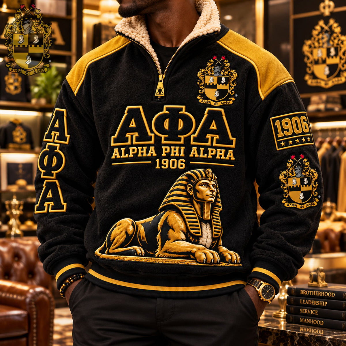 PREMIUM COZY SHERPA COLLAR PULLOVER HANNN TND APA 1210266