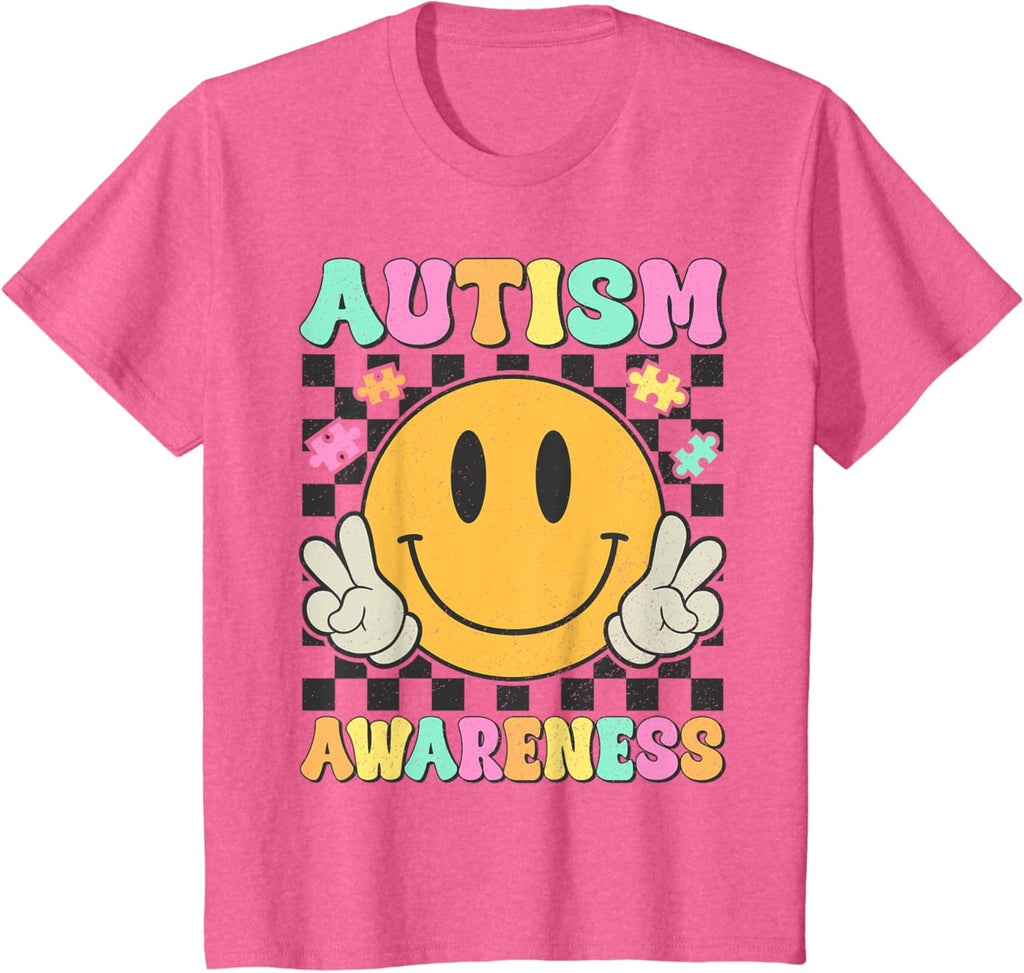 Autism Awareness Kids Men Women Smile Face Autistic Autism