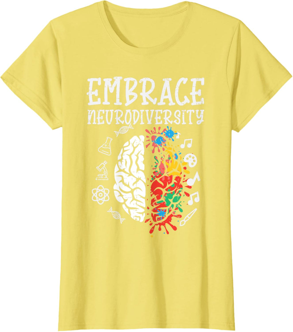 Embrace Neurodiversity Autism Awareness ASD Men Women Kids