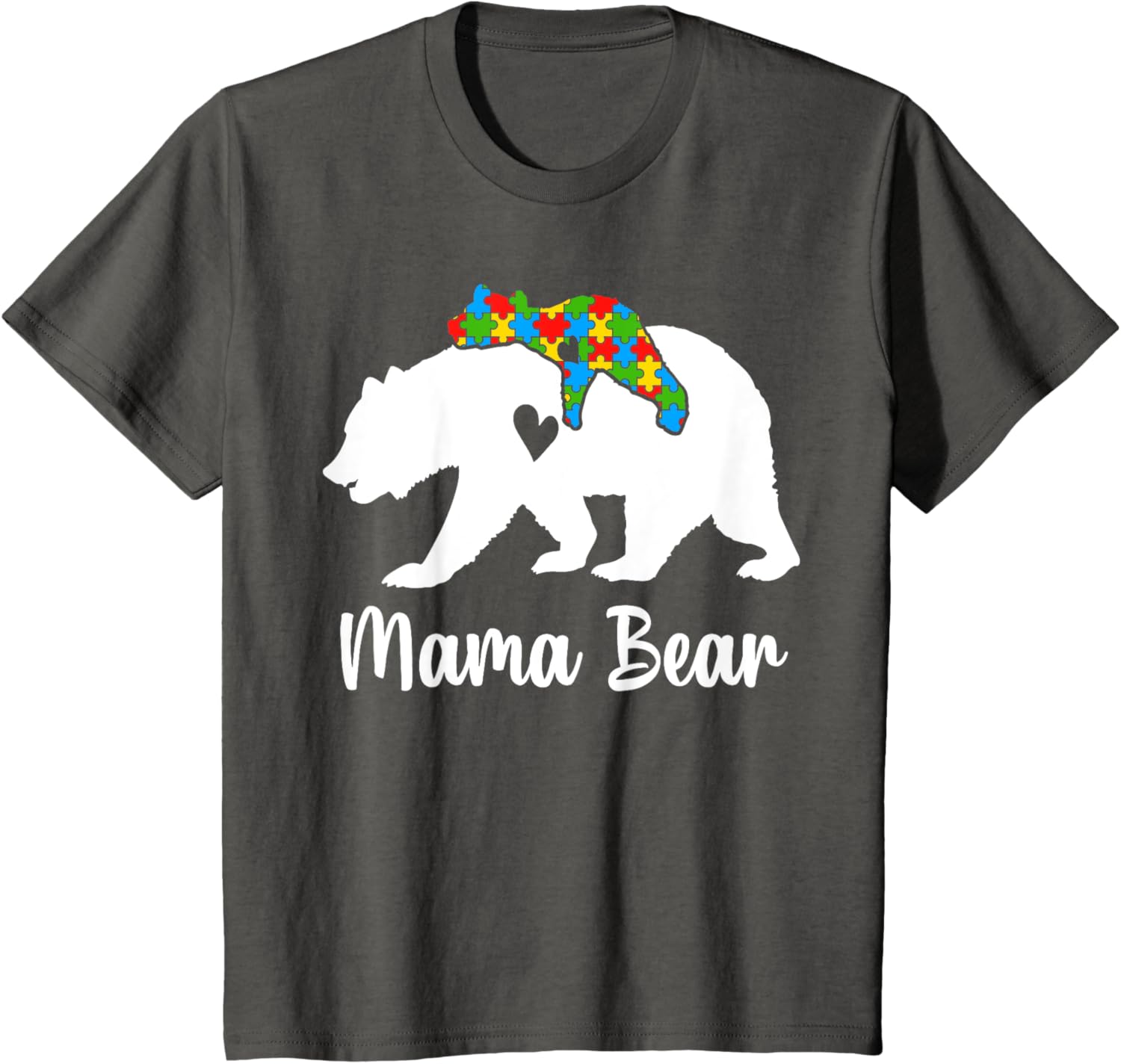 Mama Bear Love Support Autism Awareness Bear Family
