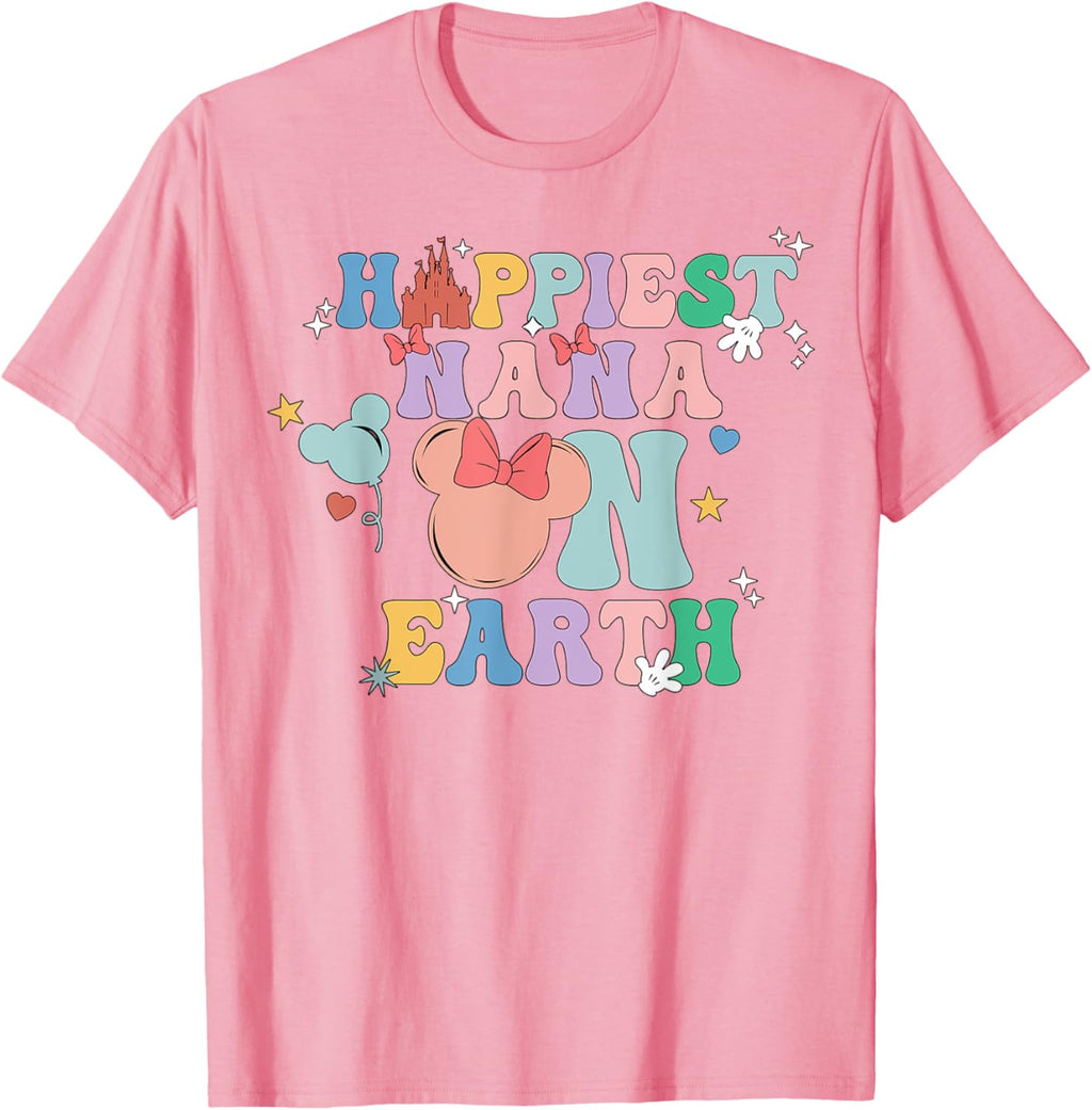 Happiest Nana On Earth Groovy Mom Mother's Day Mother Shirt