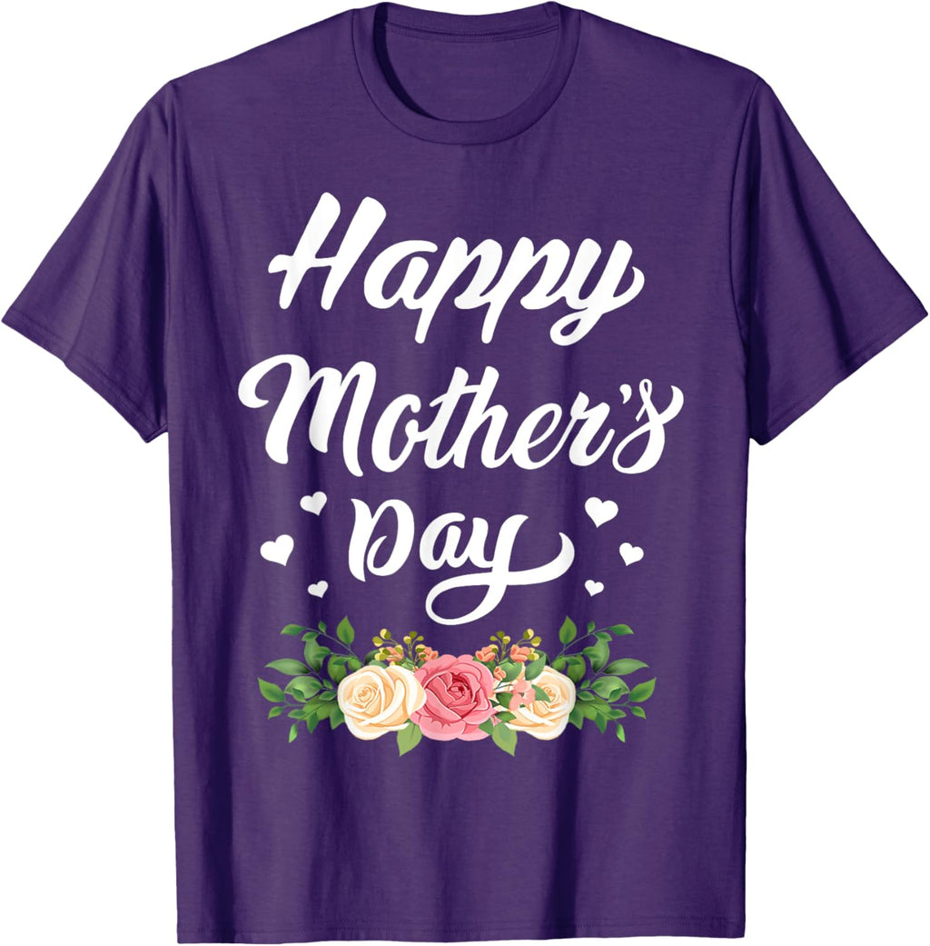 Happy Mother's Day 2024 Tshirt for Women Mom Grandma Mother Shirt