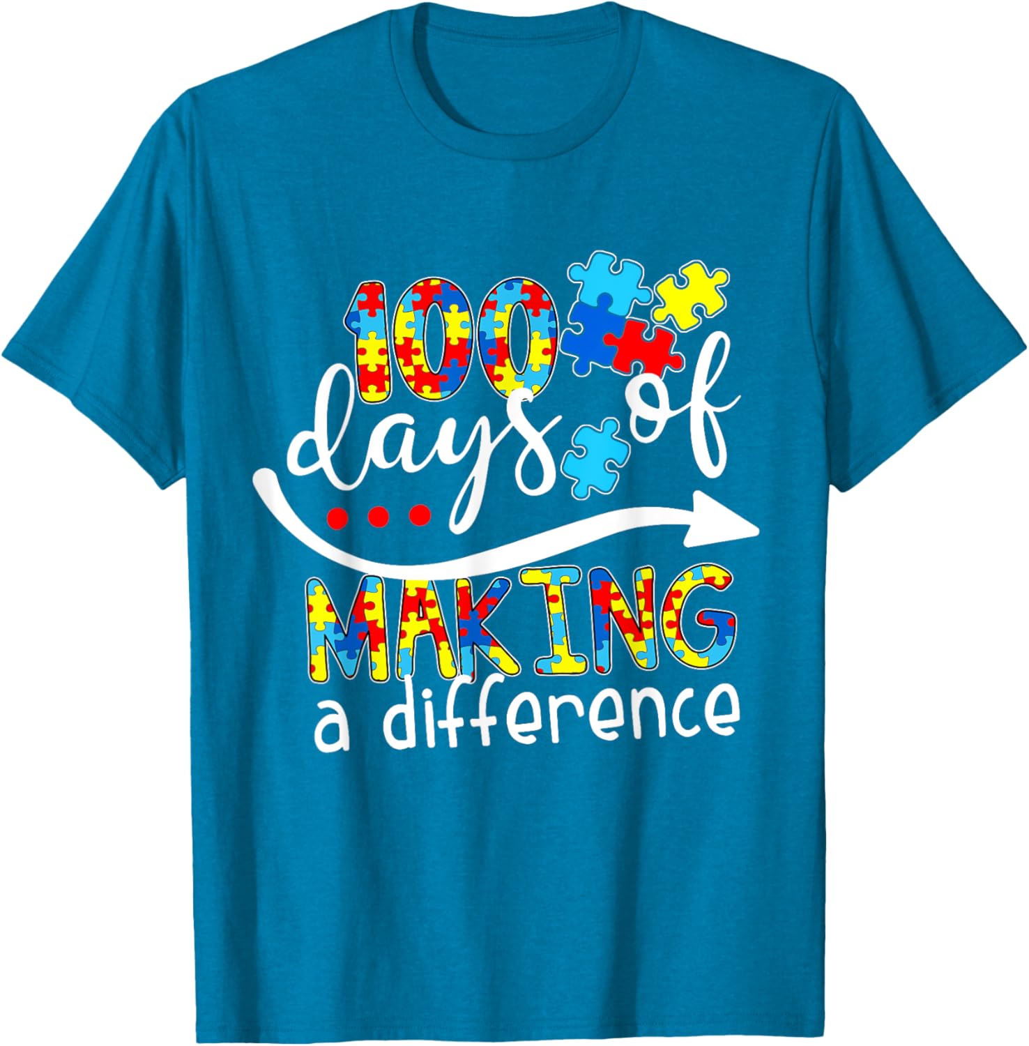 Autism 100 Days 100th day of school teacher autism awareness