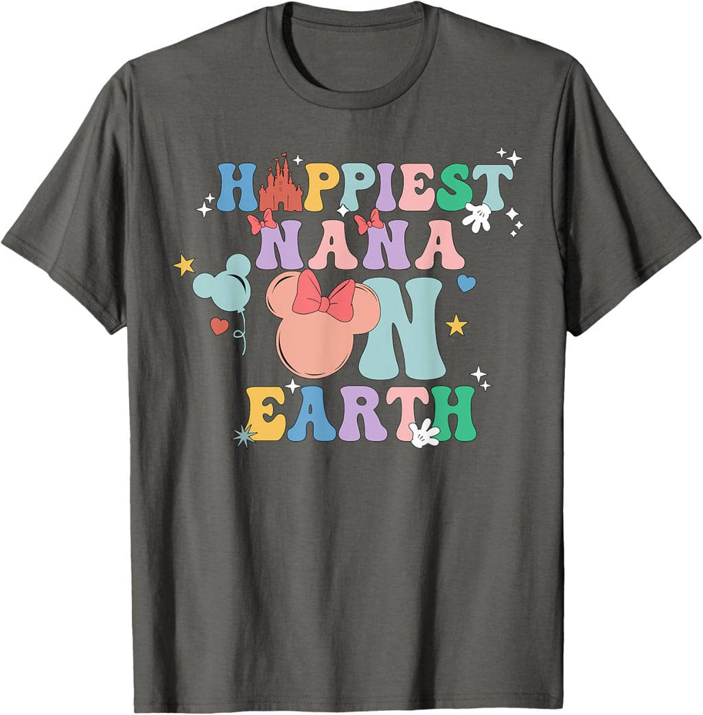 Happiest Nana On Earth Groovy Mom Mother's Day Mother Shirt