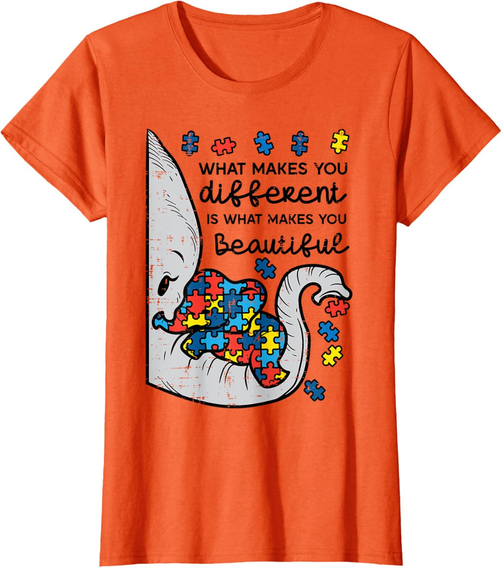 What Makes You Different Beautiful Elephant Autism Awareness