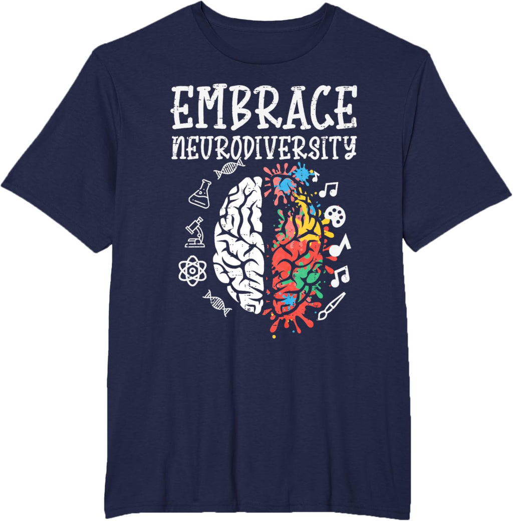 Embrace Neurodiversity Autism Awareness ASD Men Women Kids