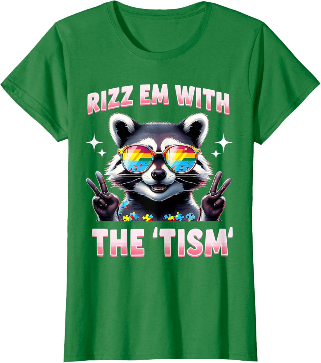 Autism Funny Rizz Em With The Tism Meme Autistic Racoon