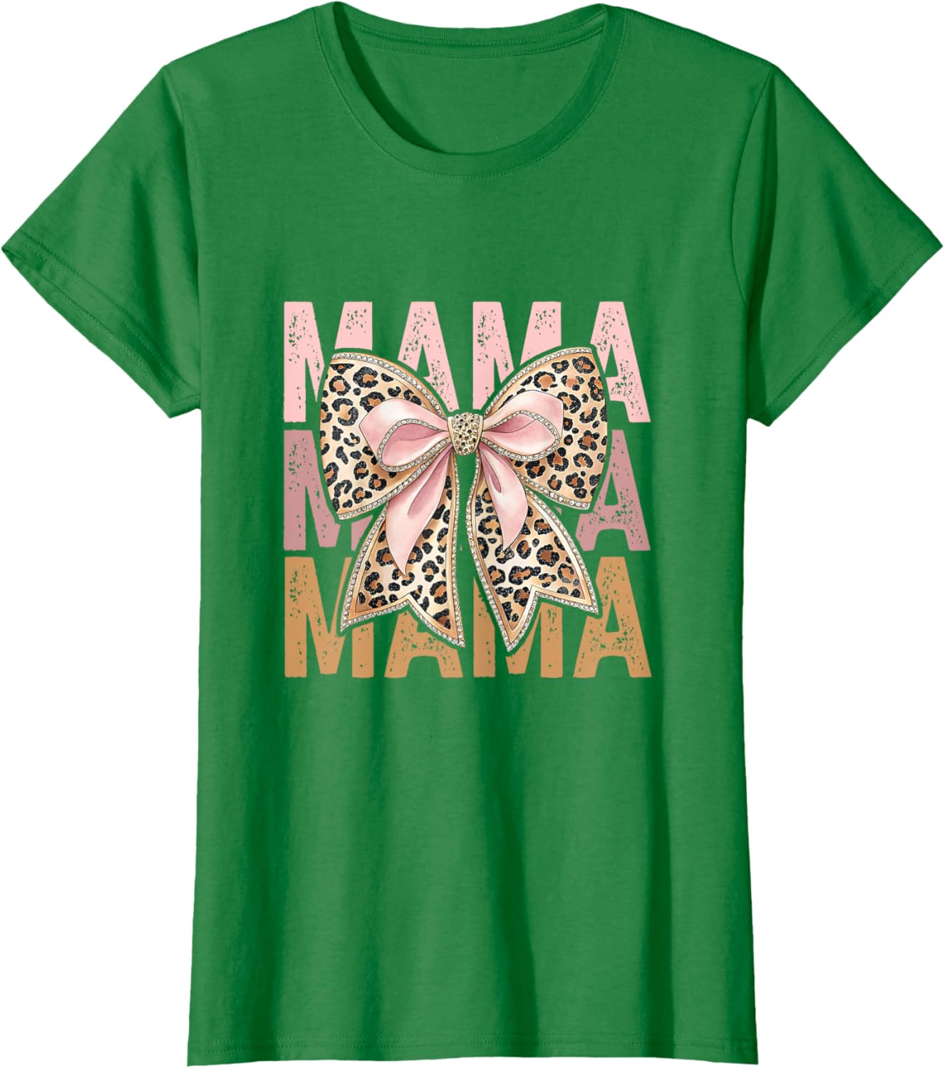 Retro Leopard Mama,Cute Mom Retro Coquette Bow Mother's Day