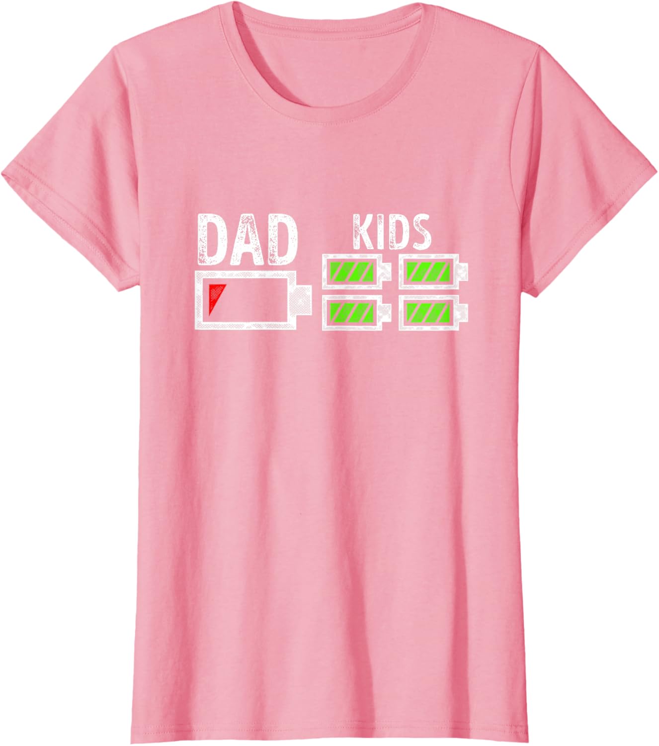 Dad of Four Low Battery Funny Father of 4 Kids Dad