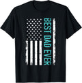 Father's day Best dad ever with US american flag Short Sleeve